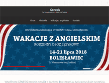 Tablet Screenshot of genesis.org.pl